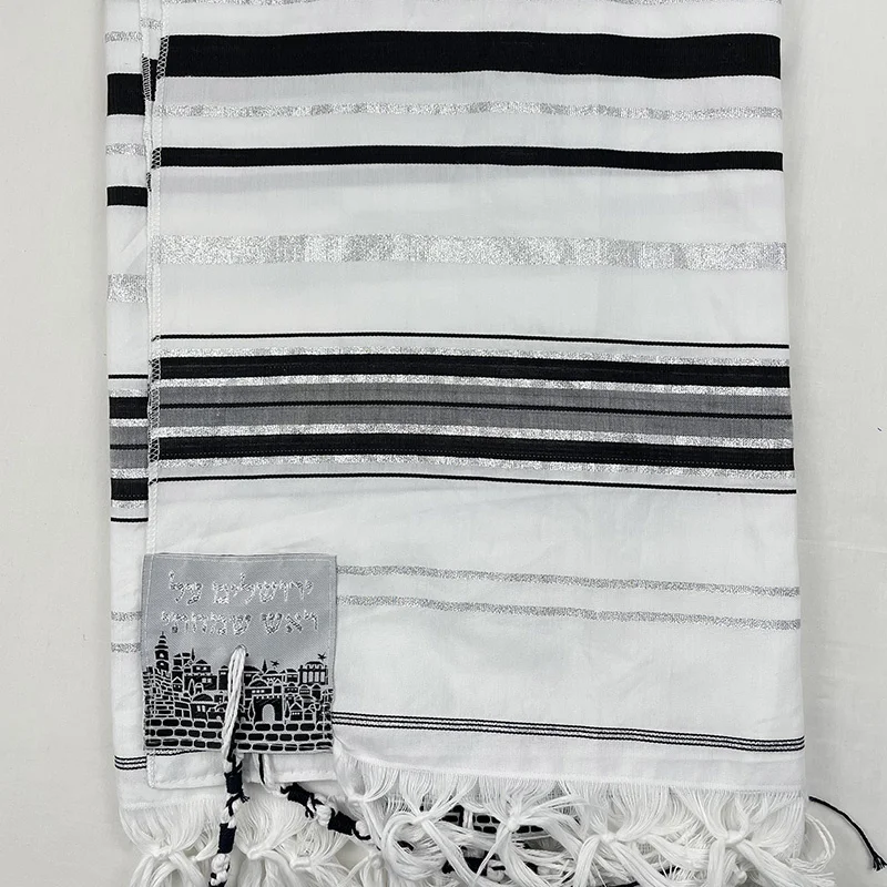 

NEW Talit Prayer Shawl – 180 x 50 cm (70 x 21) Inch Israel Judaical Tallit for Christian Je Prayer