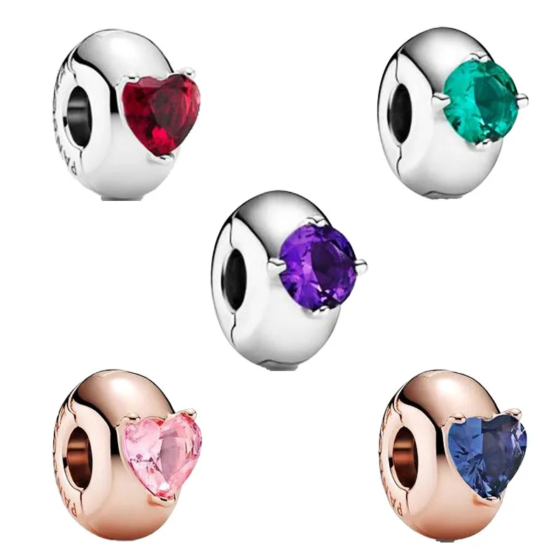 

Бусины из серебра 925 пробы с разноцветными циркониевыми перьями