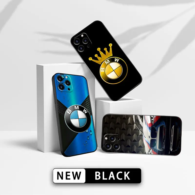 

BMW LOGO Square Liquid Silicone Cover Coque Phone Case For iPhone 6 7 8 XR 11 12 13 14 Pro Max Mini XS Max XR