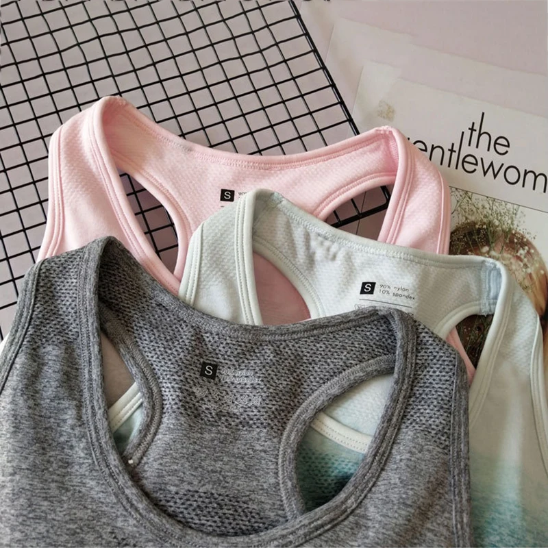 Women Sports Underwear Breathable Quickly-dry Ladies Fitness Yoga Running Bra for Women Anti-sweat Beach Vest Female Tank Top