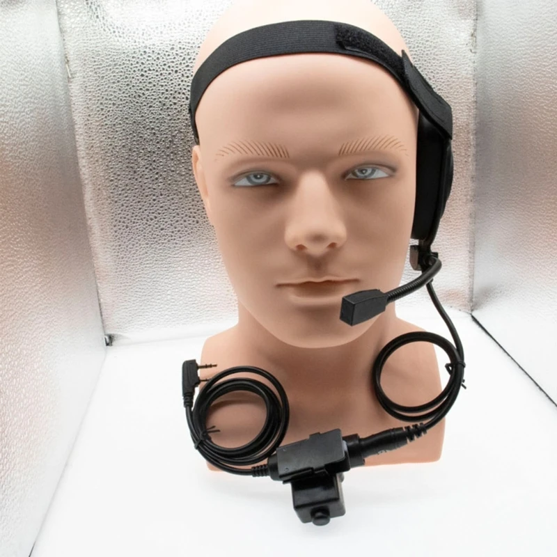 

Upgraded Bowman Elite-II Headset Military PTT Comfortable Wearing Lightweight Suitable for TK2107 UV5R BF-888S UV6R