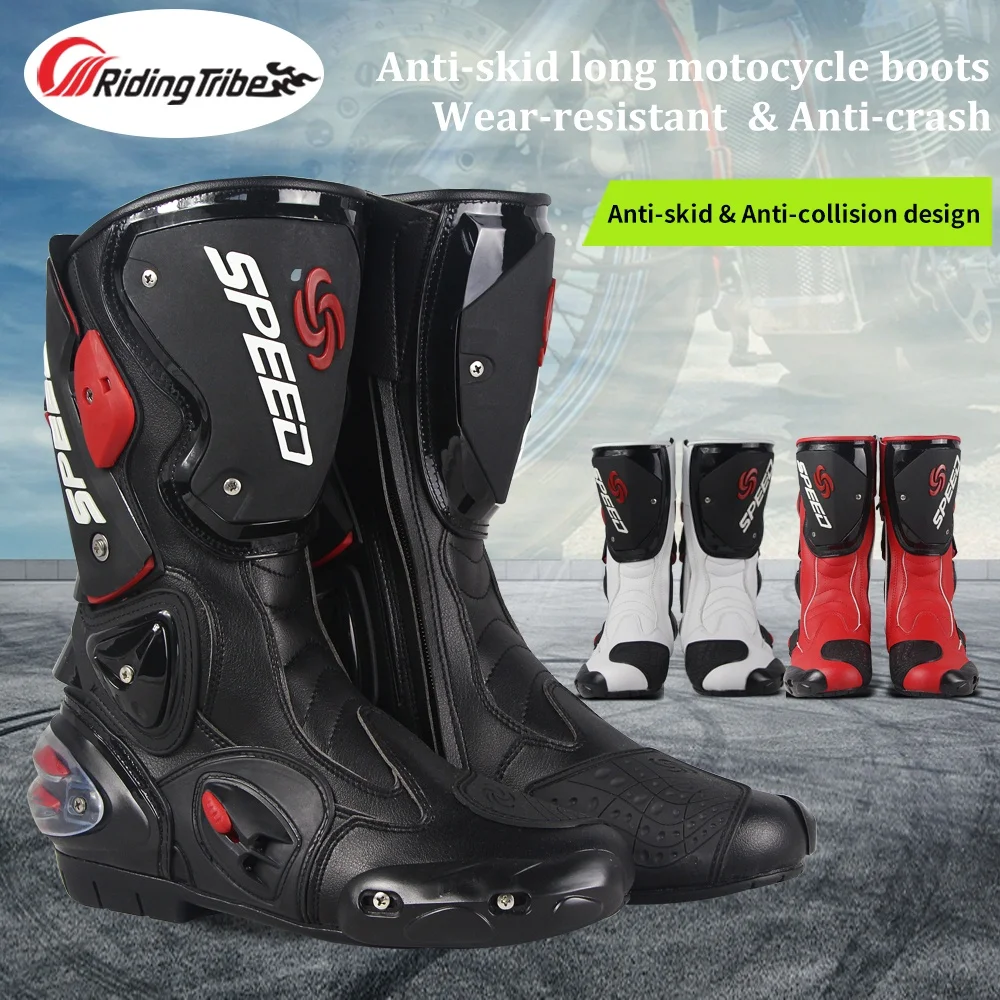 

PRO BIKER SPEED BIKERS Motorcycle Boots Men Women Motocross Off-Road Motorbike Rider Racing Shoes Botas Moto Riding Boots B1001