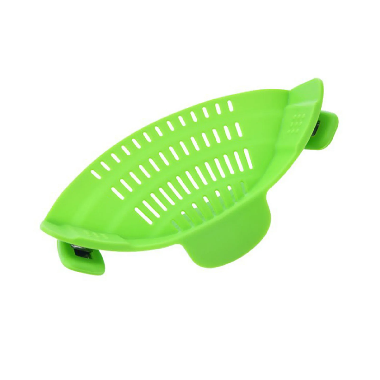 

Home Kitchen Tool Multifunction Restaurant Vegetables Silicone Drainer Noodles Clip On Fruits Heat Resistant Pot Strainer