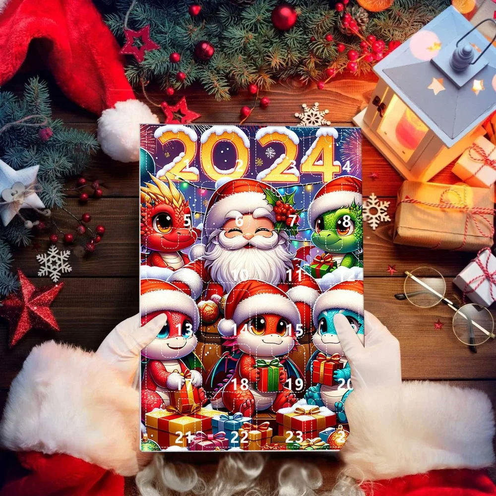 Cute Acrylic Christmas Blind Box Cartoon Bag Pendant Calendar Gift Dragon