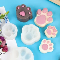 diy silicone baking molds candle mould baking pan with cat paw shape silicone molds for chocolate candy jelly ice cube muffin
