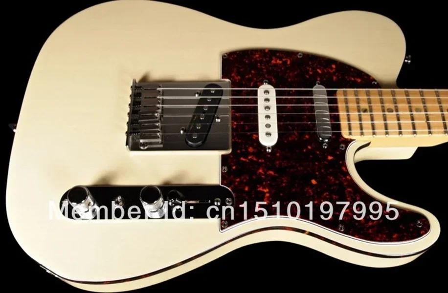 В наличии Роскошная кремово-белая электрогитара кленовая накладка на гриф