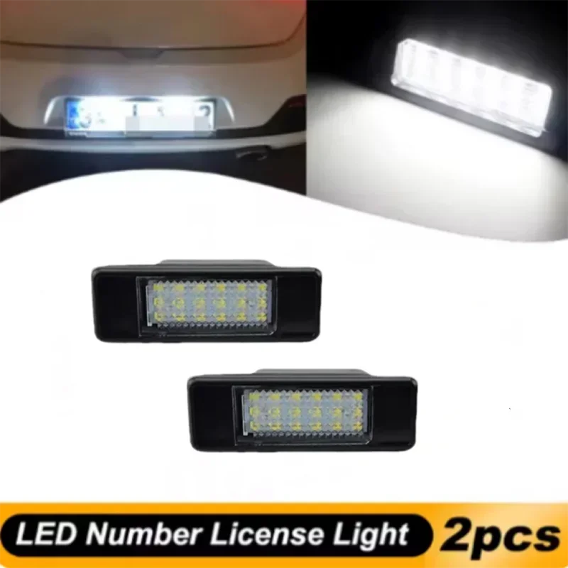 Фото 2 шт. для Citroen C2 C3 C5 C6 C8 и Peugeot 106 1007 207 CC 307 308 3008 406 508 607 LED подсветка номерного знака задняя Canbus №2