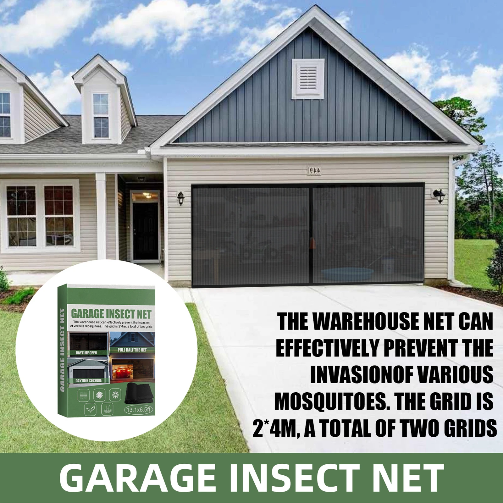 

Сетка от насекомых для гаражных дверей, 13,12x6,56 футов