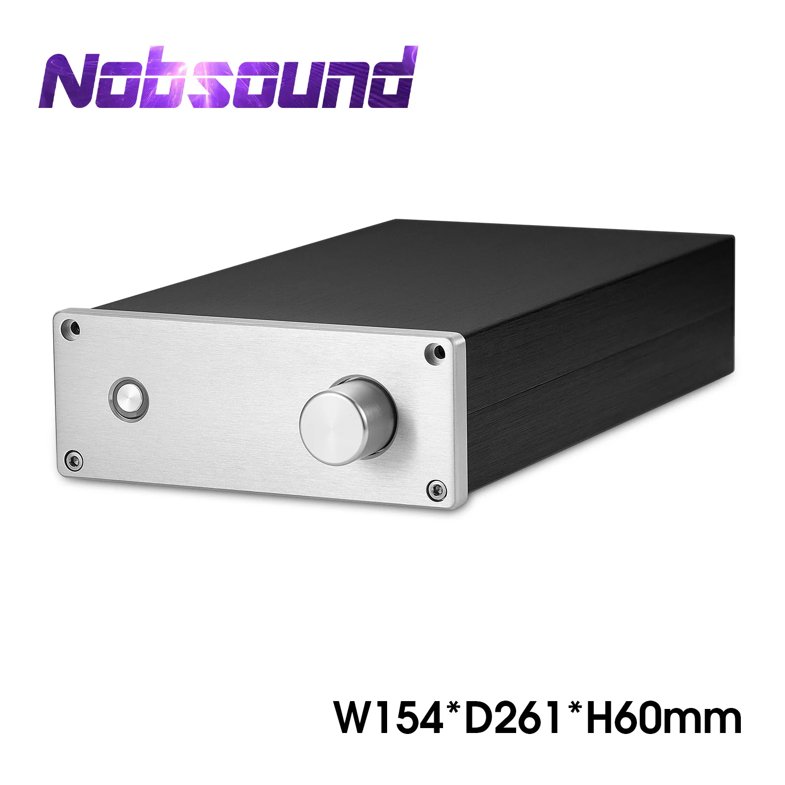 

Nobsound Mini Aluminum Box Power Amplifier Chassis DIY Cabinet Enclosure (W154mm×D261mm×H60mm）