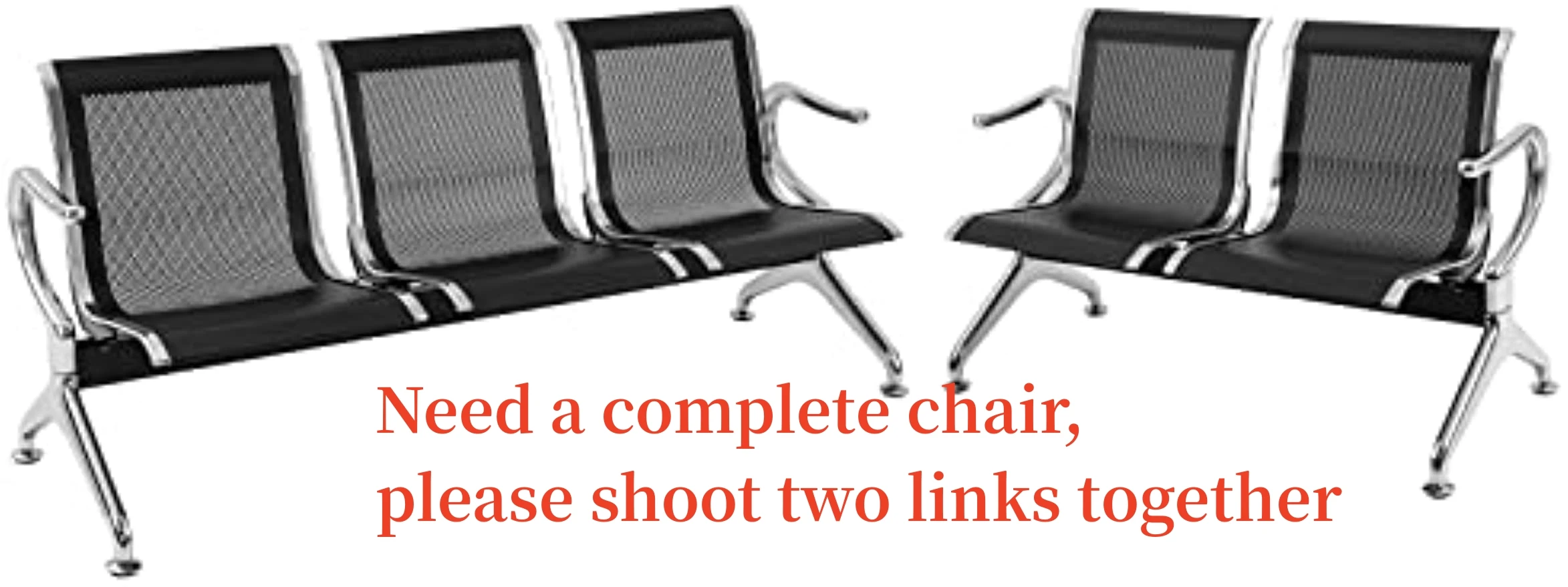 S 5 Seat Guest Chairs With Arms For Office Bank Hospital Bla