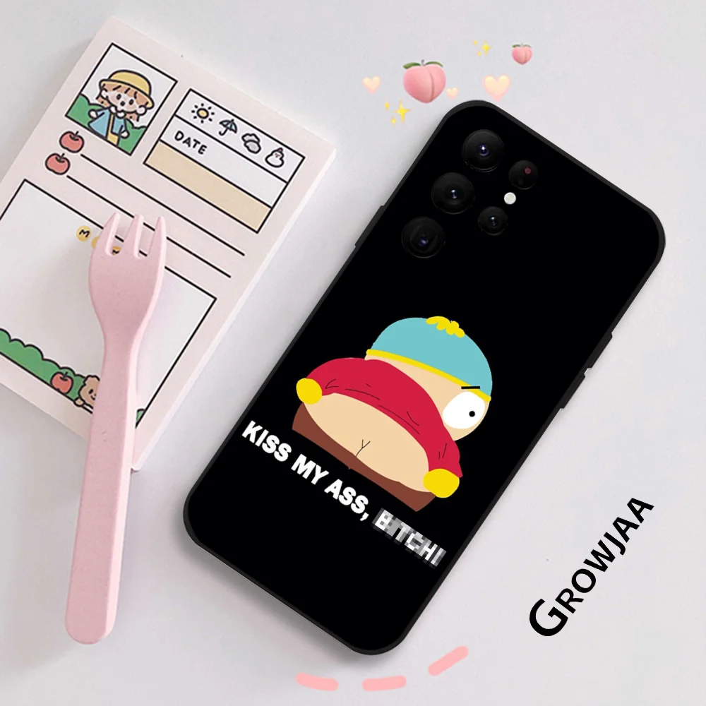 S-SouTHs P-Park Anime Cute Phone Case for Samsung Galaxy S24 Ultra S22 S23 S21 S20 5G Protective Silicone TPU Funda