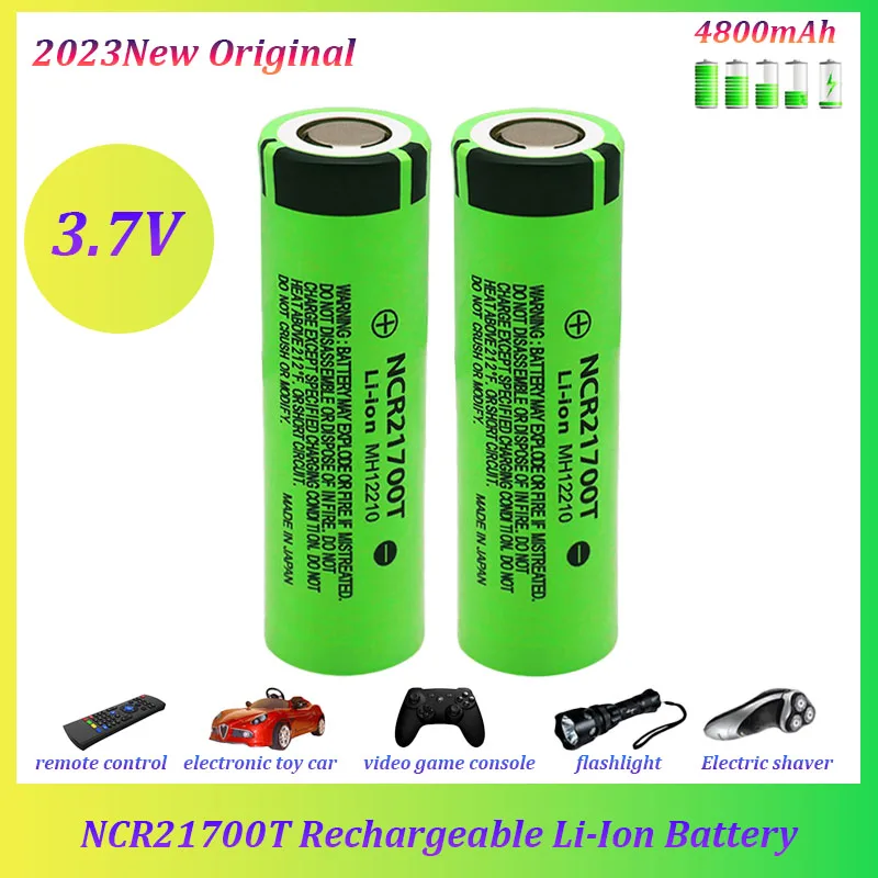 

2023New Original 3.7V NCR21700T 4800mAh Rechargeable Li-ion Battery High Discharge Suitable for Toy Electric Bicycle Power Tools