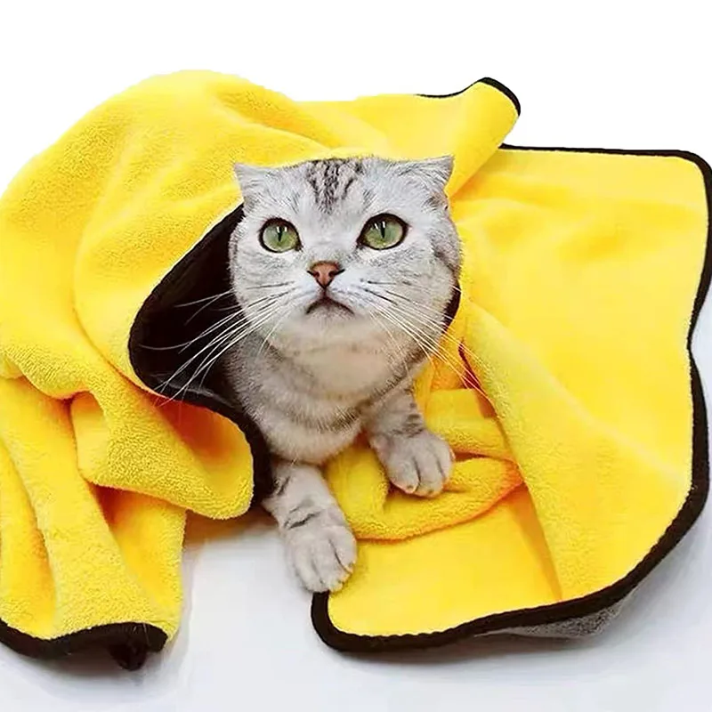

3pcs/6pcs Pet Bath Towel Dog Absorbent Cat Dry Quick-drying Towels Pet Soft Grooming Absorbent Towel Multipurpose Cleaning Tool