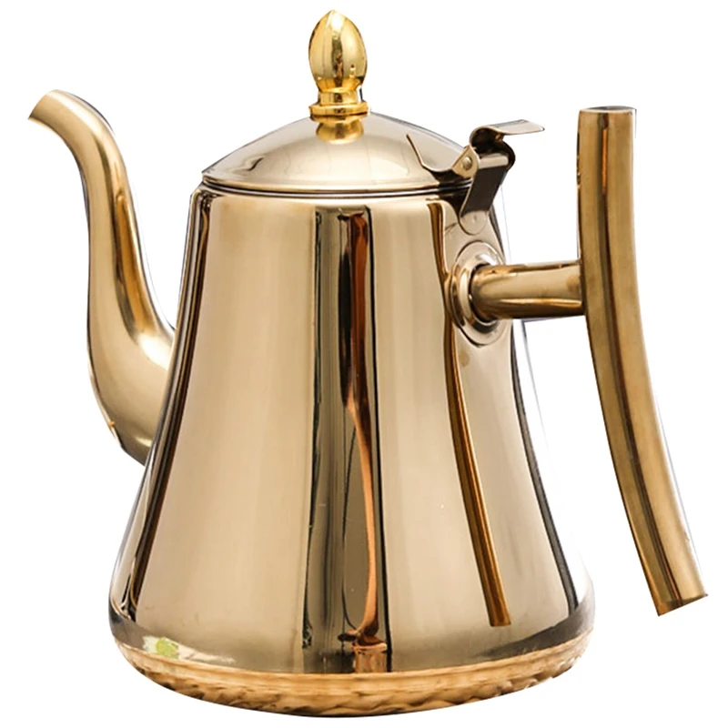 

Stainless Steel Teapot,1.5L Tea Kettle with Removable Infuser for Loose Flower Tea Coffee Kettle for Stovetop Safe