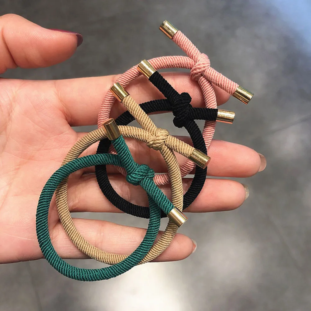 

1PCS Women Trendy Elastic Hair Rubber Bands Girls Hair Bands Hair Scrunchies Gold Plated Hair Accessories Hair Gum/Tie/Holder