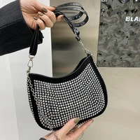 2022 new stylish textured korean style popular light diamond bag womens underarm shoulder bag crossbody bags for women