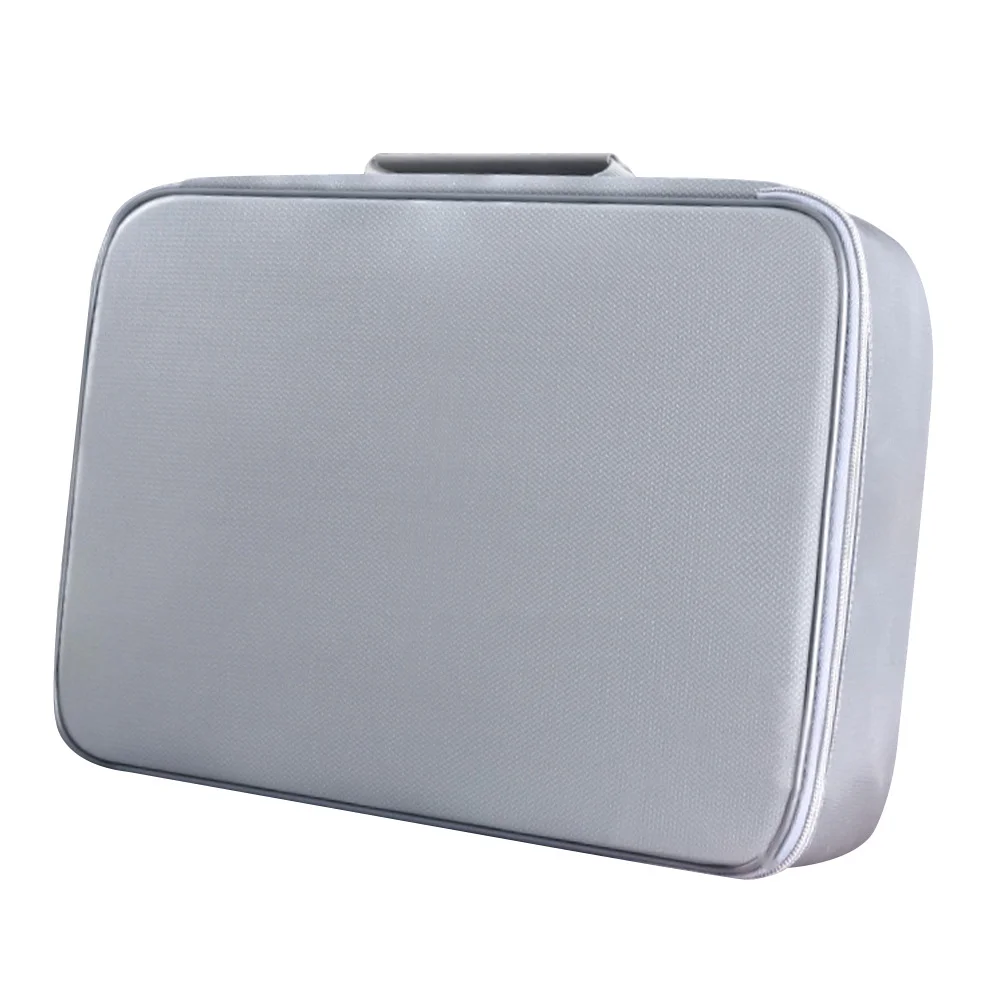 

1 Pc Multi-purpose Storage Box Waterproof And Fireproof Organizer for Documents (Silver)