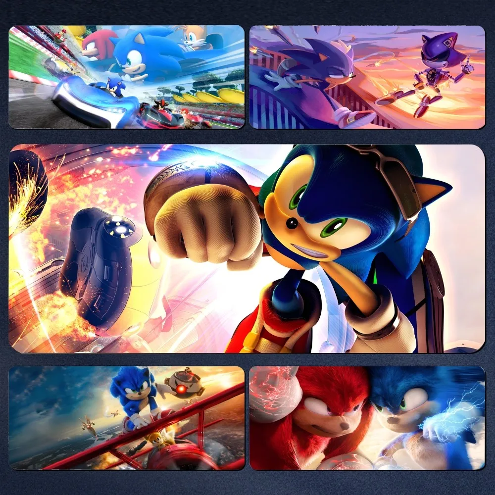 Игра S-Sonic The Cool H-Hedgehog мультяшный коврик для мыши большой игровой утолщенный