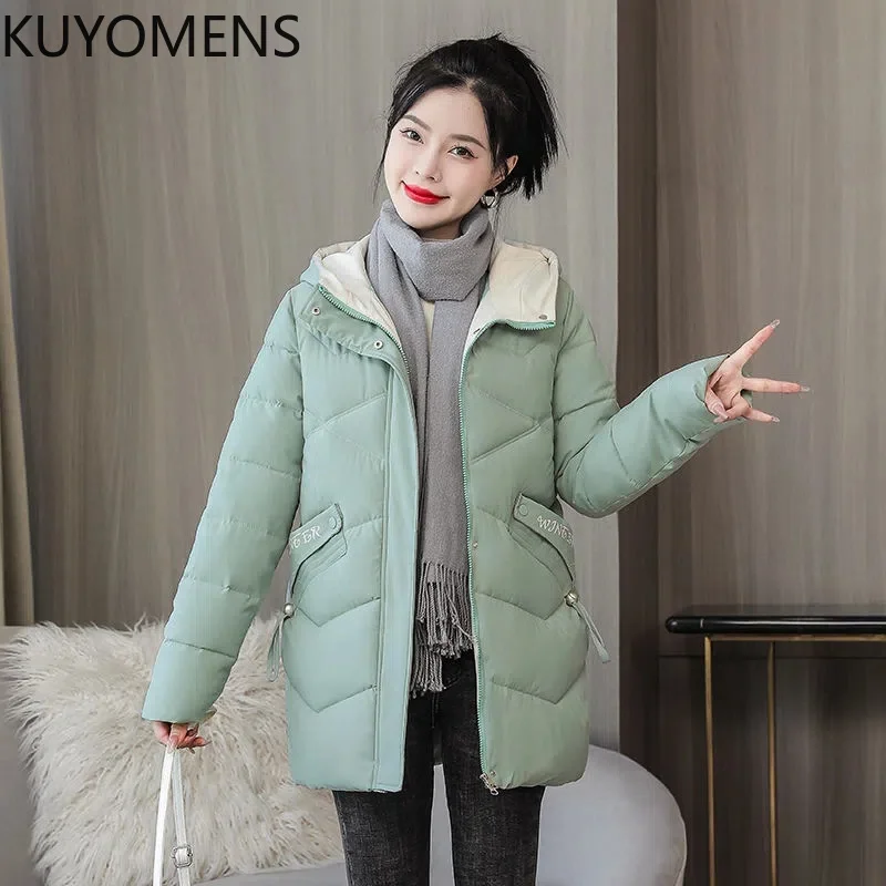 

2022 New Winter Jacket Parkas Long Hooded Down Cotton Women Jacket Thick Warm Fashion Female Snow Coat Overcoat Parka Outwear