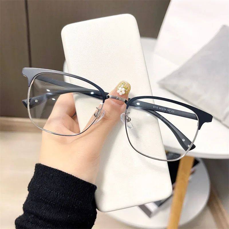 Оправа для очков в деловом стиле оправа с полуободковой оправой защита от синего