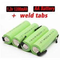 aa rechargeable battery 1 2v 1200mah aa nimh battery with soldering for diy electric razor teething toys safety battery