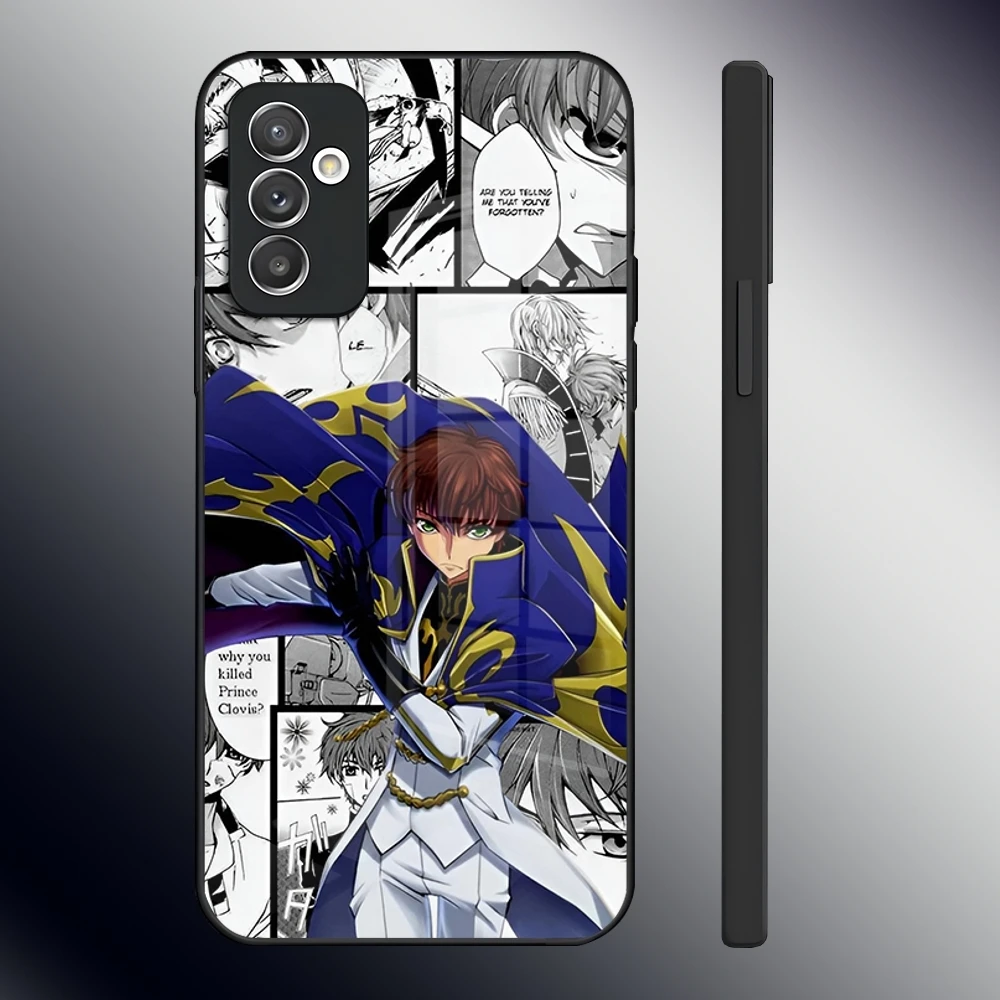 Code Geass Phone Case For Samsung S24 Ultra S23 S22 S20 Fe S21 Plus A54 A34 A24 A53 A13 A16 Glass Back Cover