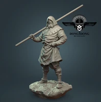 75mm resin doll model assembly kit is unpainted and needs to be assembled into a viking warrior model toy