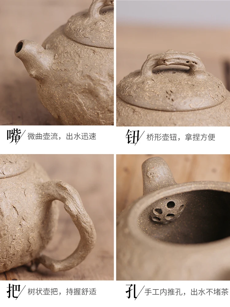 Фото Чайник Deyuancha Yixi Zisha, чистая необработанная руда ручной работы, секция из зеленого пепла, полная поставка Spri от Zha №3