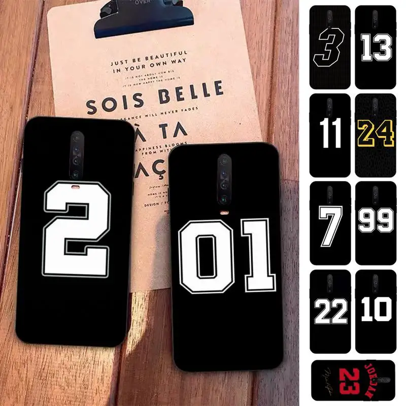 

Football Lucky number And letter Phone Case for Redmi 5 6 7 8 9 A 5plus K20 4X S2 GO 6 K30 pro