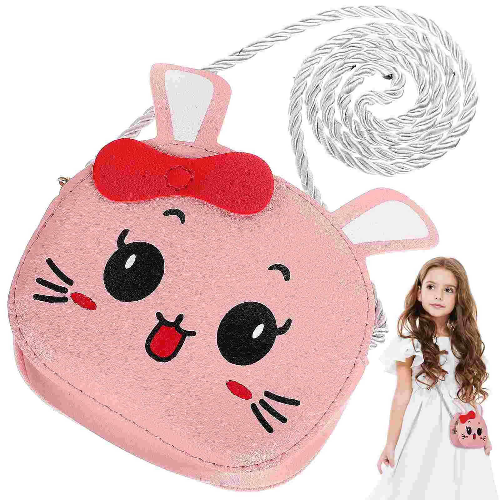 

Кошелек для монет, сумки для девочек, детская одежда через плечо Kawaii, Детские Наплечные сумки с кроликом и кроликом