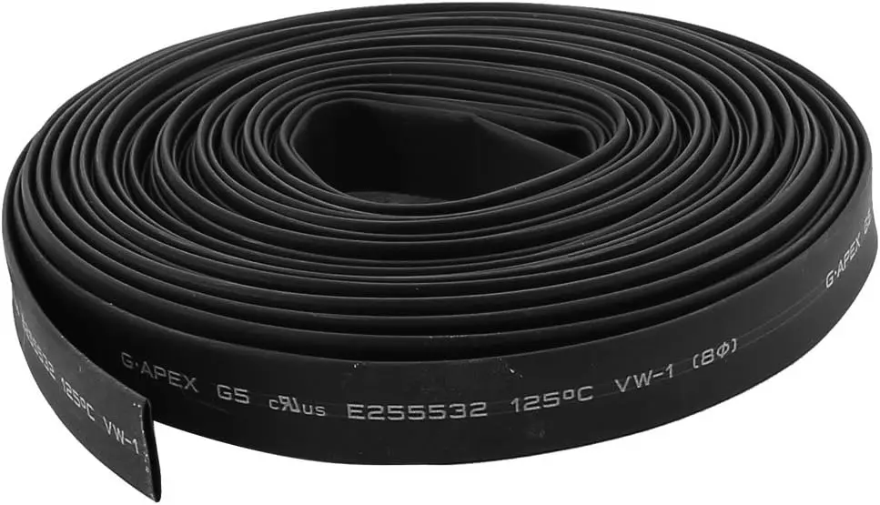 

Keszoox Heat Shrink Tubing 8mm Dia 2:1 rate Heat Shrink Tube Wire Wrap 10m Black