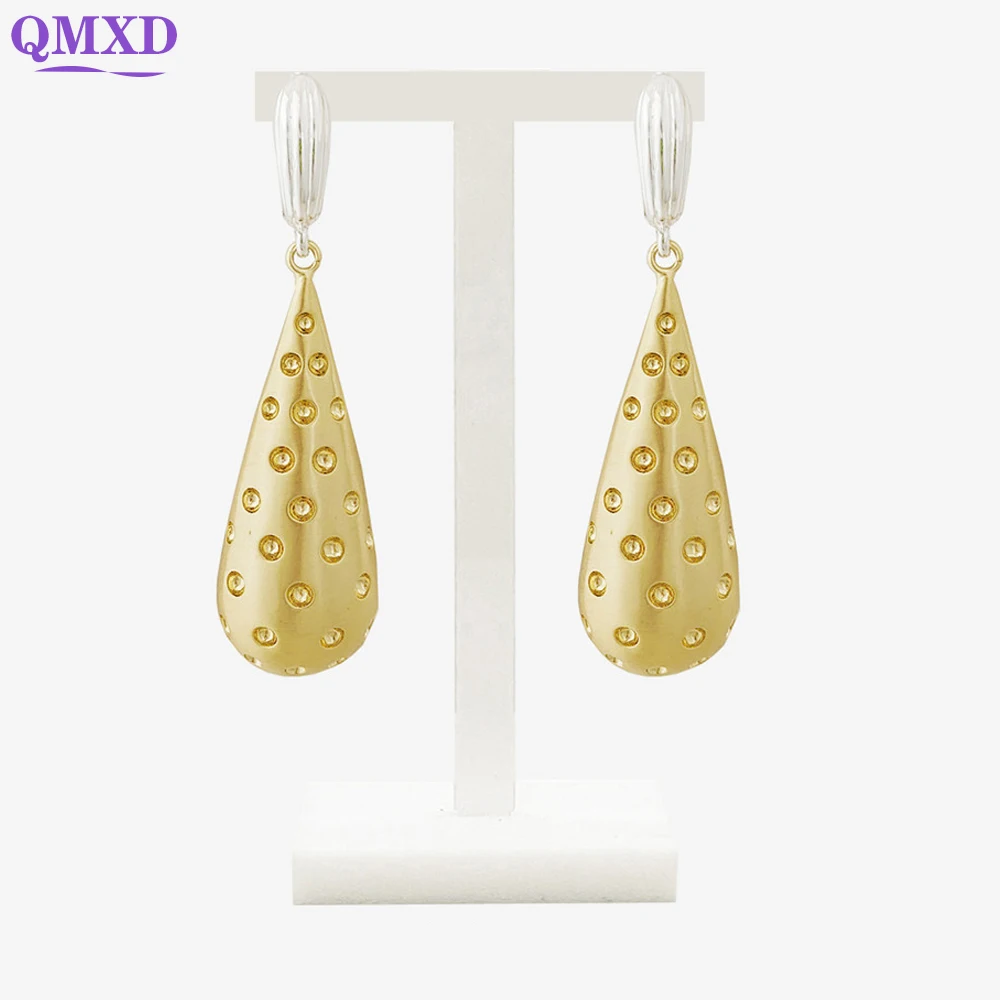 

Fashion Gold Color Drop Earrings For Women Long Hanging Earring For Women Elegant Wedding Party Bride Jewelry Gift