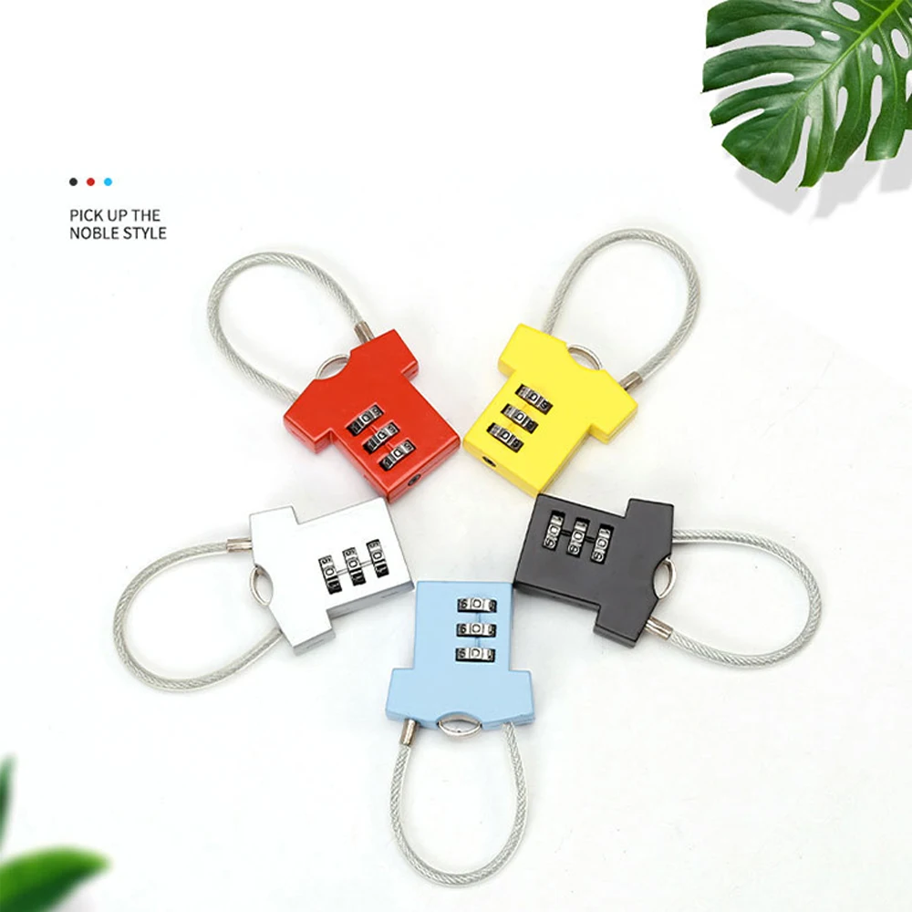 

New Cartoon Mini Password Lock Three Position Aluminum Alloy Multi-function Password Padlock Dormitory Drawer Password Lock
