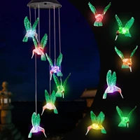 butterfly color changing solar wind chimes outdoor yard decor waterproof led mobile wind chime solar powered colorful light