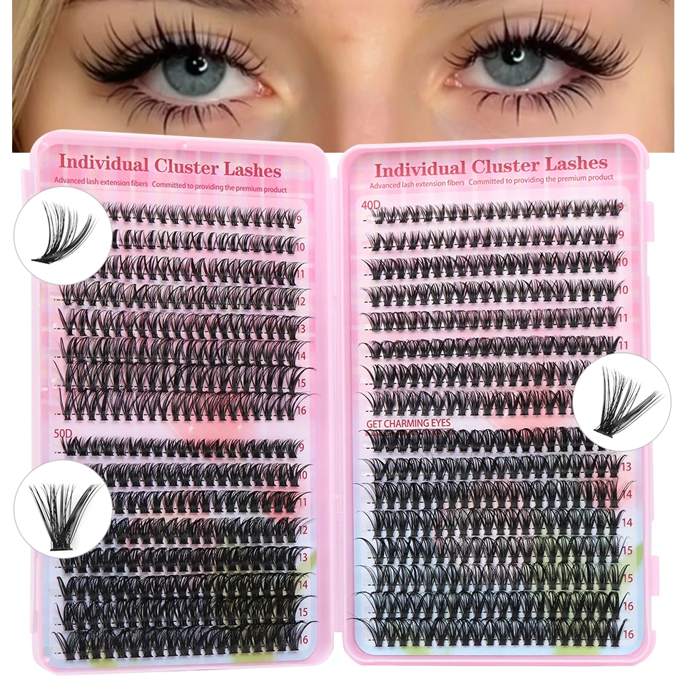 640 вееров 5D Пушистые DIY кластерные ресницы 30D 40D 50D Mix Wispy Индивидуальное