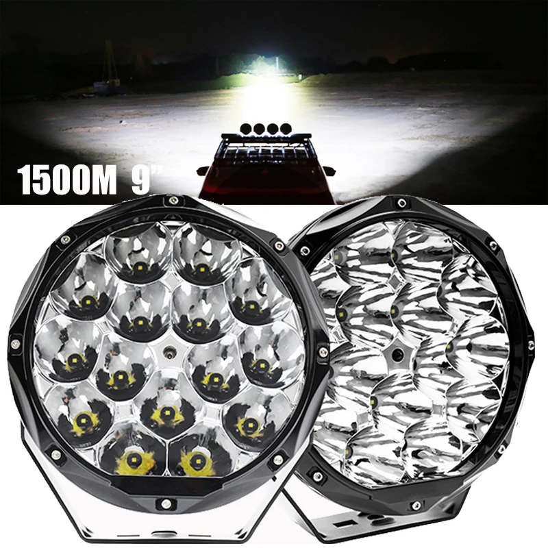 

1400M Car Truck Led Work Light 16600lm IP68 Round 4WD Automotive Extraljus 7inch 9'' Led Driving Beam Off Road Spot Light