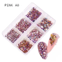 1100pcs box flat back diy nail art diamant mini nail art rhinestones kit crystal acrylic boxed set ss4 ss20 nail art decorations