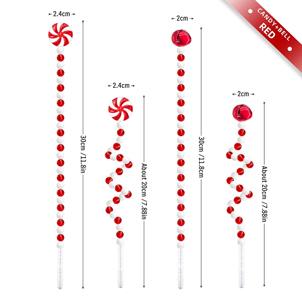 

Рождественские украшения конфеты красные белые 50 шт
