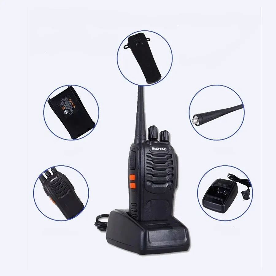 2pcs Original Pofung BF-888S 2 Two-way radio station walkie-talkie for driver amateur radio kit Interphon Intercom baofeng 888