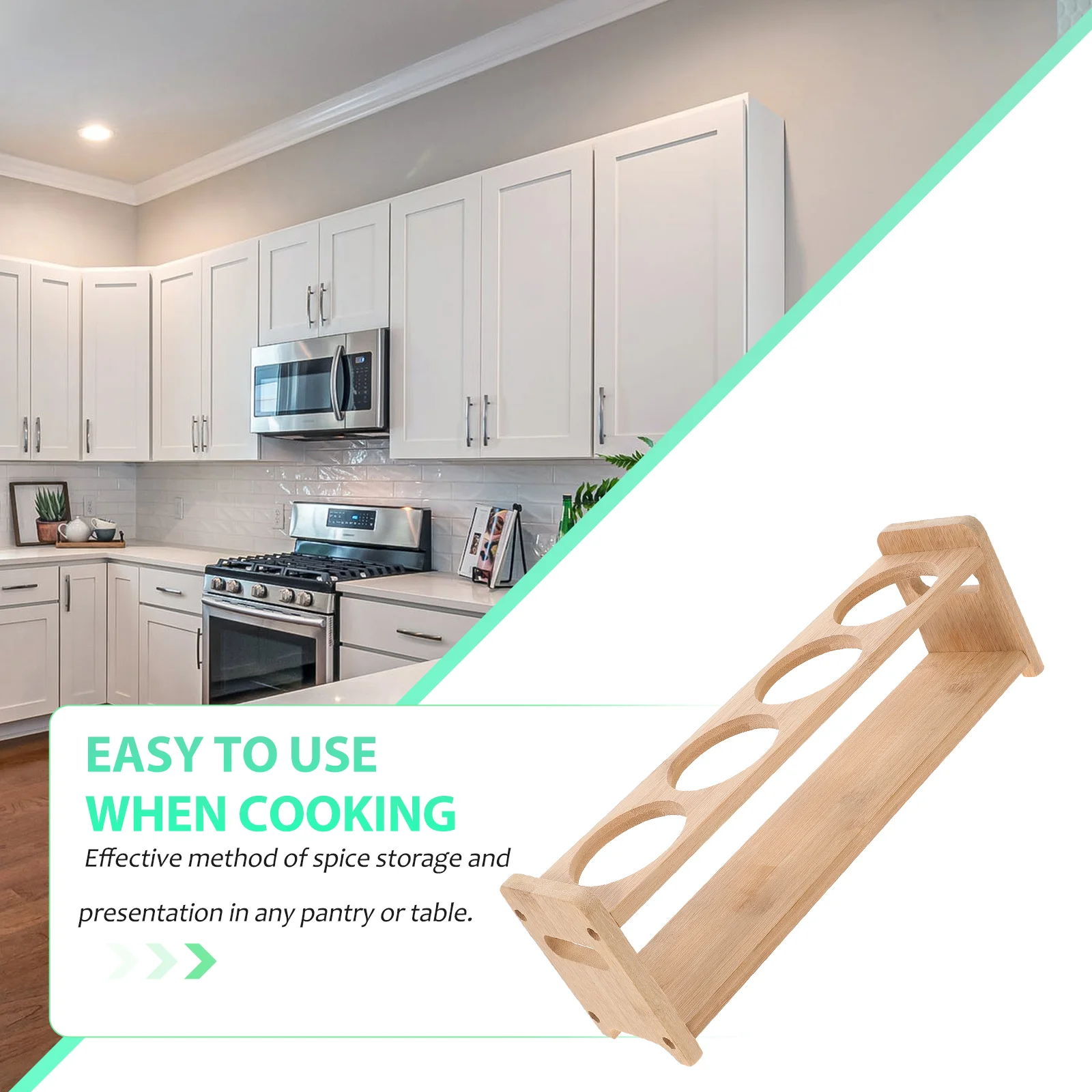 Стеллаж для хранения банка специй деревянная кухонная полка с четырьмя