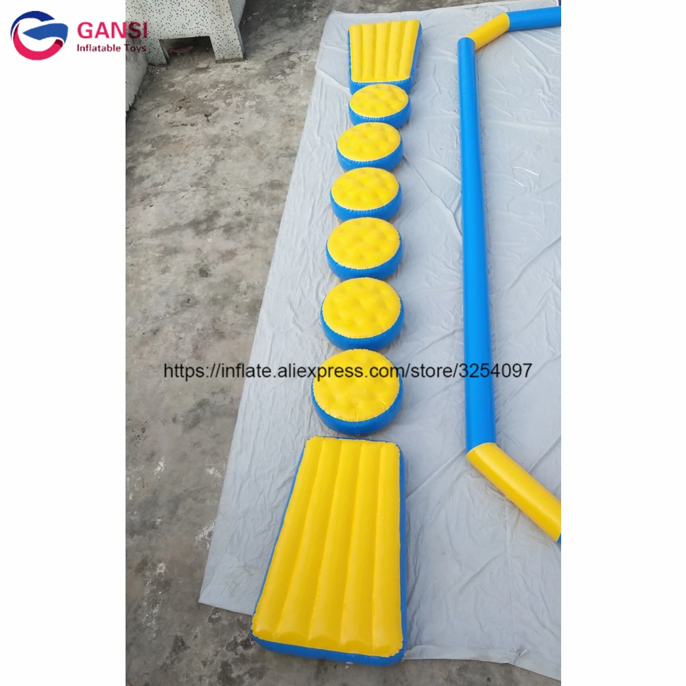 Забавный надувной водный коврик 10 м препятствия плавающий Понтонный мост с