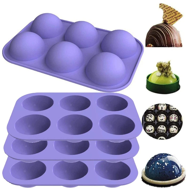

DIY Cake Tools Cavity Half Sphere Circle Silicone Chocolate Cupcake Cake Mold Cake Baking Pan Decorative Cake Mould Tool