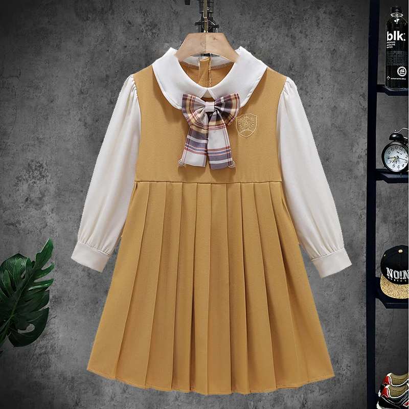

Preppy Style Dress for Girls Clothes Long Sleeve Kids Princess Party Dress Baby Clothes Children Spring Costume 4 6 5 8 9 Years