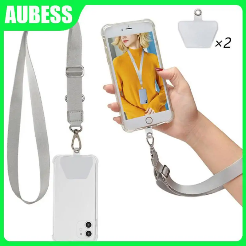 

Polyester Anti-lost Anti-lost Strap Detachable Phone Hanging Neck Lanyard Tear-proof Purple Ultra-thin Phone Lanyard Adjustable