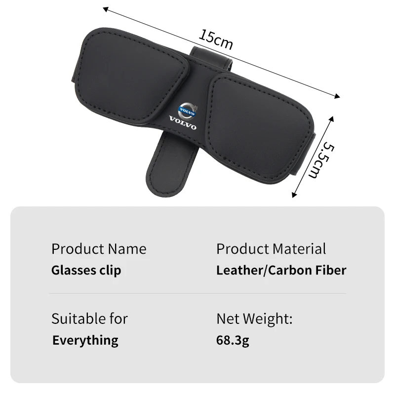 Автомобильный солнцезащитный козырек зажим для очков Volvo XC90 XC60 C30 T6 S60 C70 XC40 V40 XC70 V70