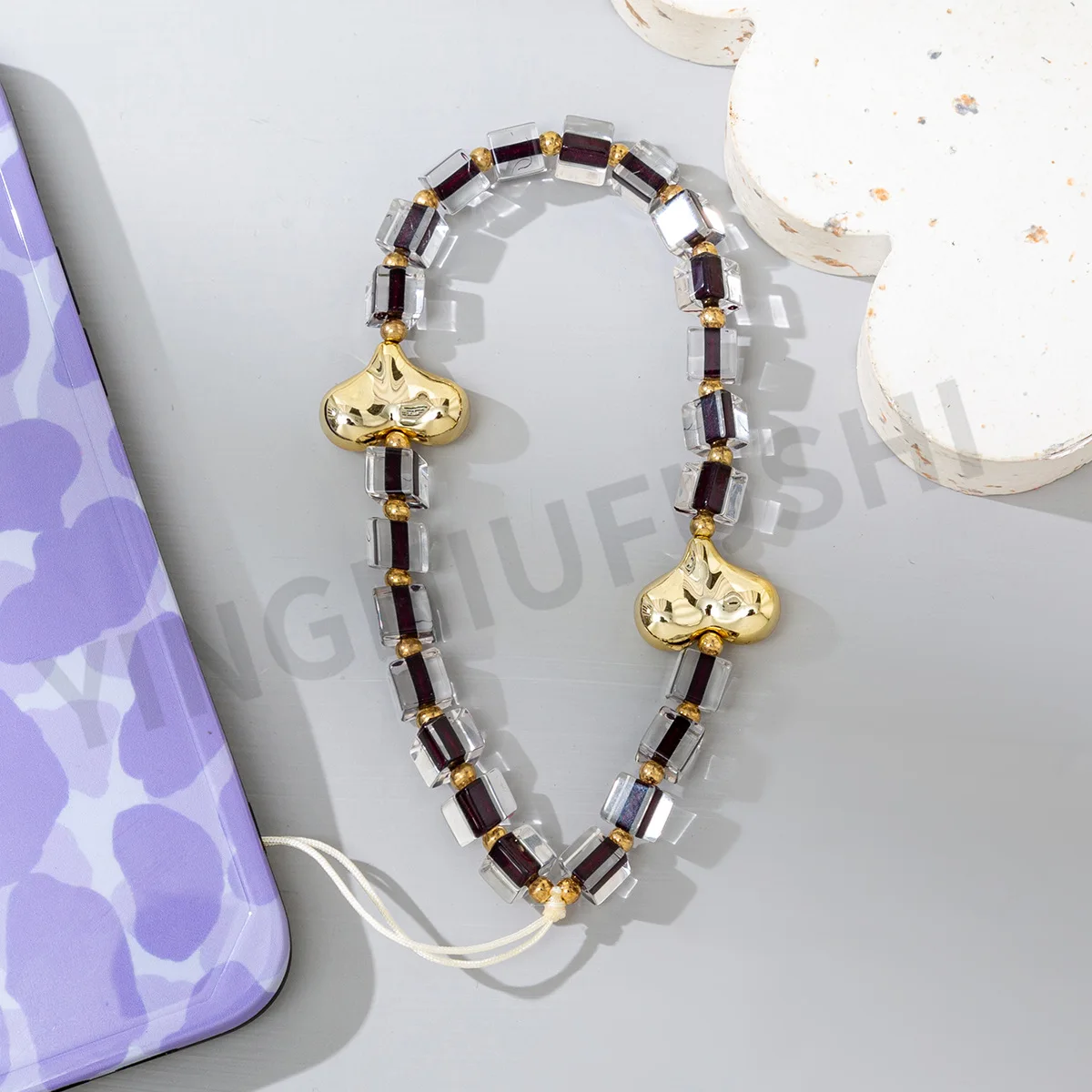 2022 New Style Mobile Phone Chain Fashion Acrylic Strap Ladies Short Mobile Phone Lanyard Wholesale