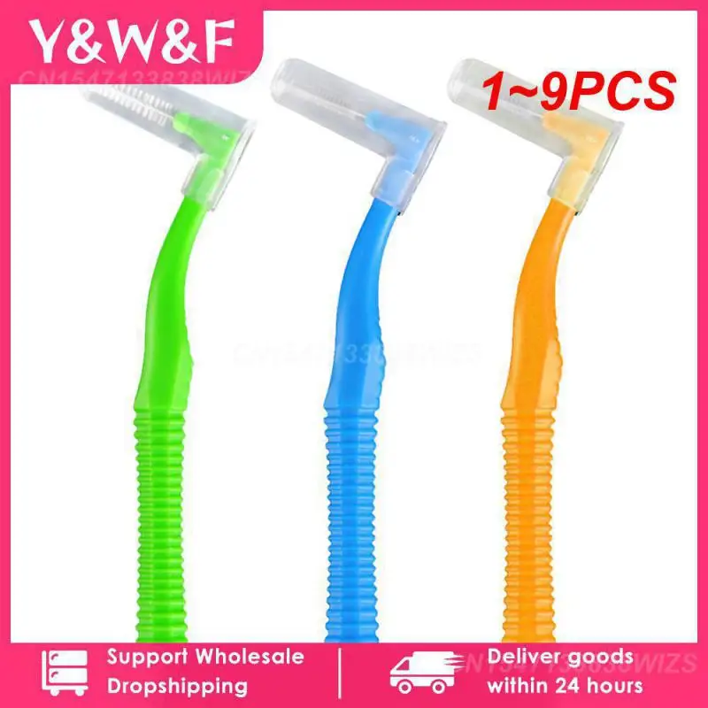 

1~9PCS box L Shape Push-Pull Interdental Brush Orthodontic Toothpick Teeth Whitening Tooth Pick ToothBrush Oral Hygiene Care
