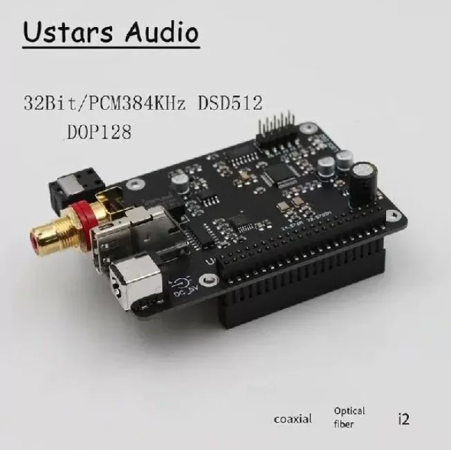 Фото Цифровой Hi-Fi плеер R19 Pi4/3B/4B с оптическим и коаксиальным входом, I2S, 384K DSD512, плата ЦАП №1