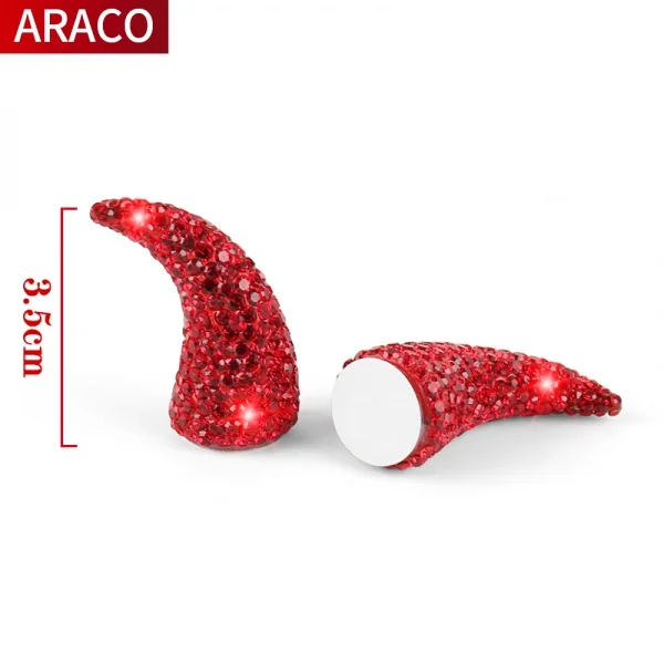 Автомобильные 3D дьявольные рожки милые блестящие алмазные декоративные