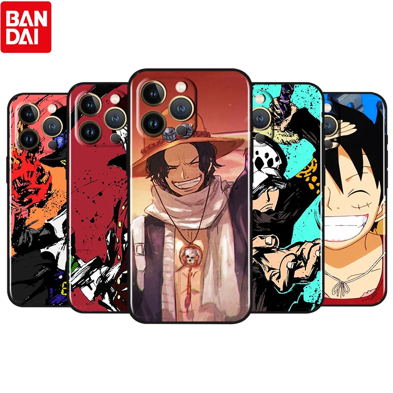 

Anime Cute ONE PIECE For Apple iPhone 13 12 11 Pro Max Mini XS Max X XR 6 7 8 Plus 5S SE2020 TPU Soft Silicone Black Phone Case